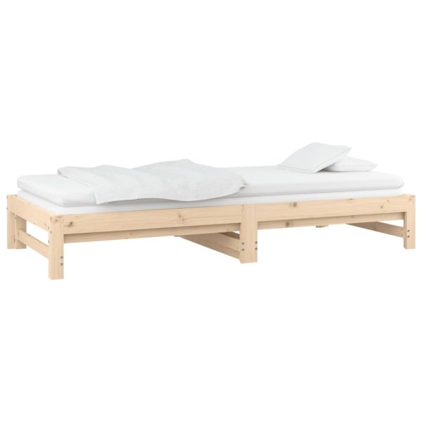 Hulme Pull-out Day Bed 2x(92×187) cm Solid Wood Pine – Brown