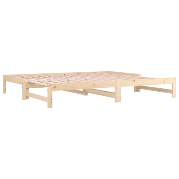 Hulme Pull-out Day Bed 2x(92×187) cm Solid Wood Pine – Brown