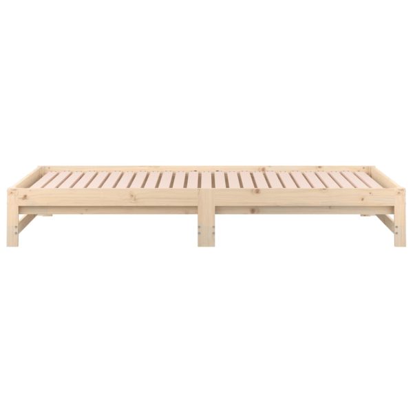 Hulme Pull-out Day Bed 2x(92×187) cm Solid Wood Pine – Brown