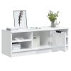 Pleasant TV Cabinet 102×35.5×36.5 cm Engineered Wood – High Gloss White