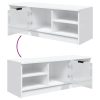 Pleasant TV Cabinet 102×35.5×36.5 cm Engineered Wood – High Gloss White