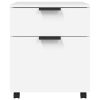 Mobile File Cabinet with Wheels 45x38x54 cm Engineered Wood – White