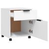 Mobile File Cabinet with Wheels 45x38x54 cm Engineered Wood – White