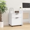 Mobile File Cabinet with Wheels 45x38x54 cm Engineered Wood – White