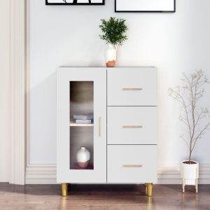 Sideboard 69.5x34x90 cm Engineered Wood – White