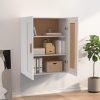 Wall Cabinet 69.5×32.5×90 cm Engineered Wood – White