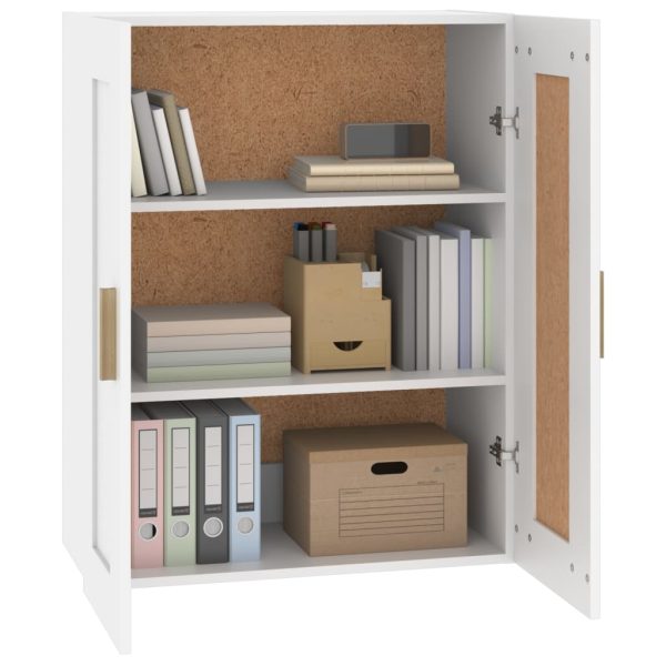 Wall Cabinet 69.5×32.5×90 cm Engineered Wood – White