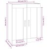 Wall Cabinet 69.5×32.5×90 cm Engineered Wood – White