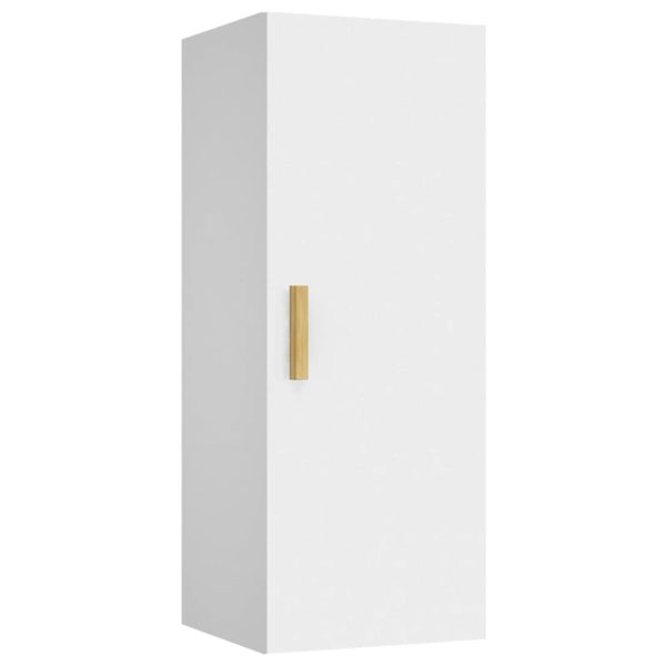 Wall Cabinet 34.5x34x90 cm Engineered Wood – White