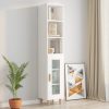 Wall Cabinet 34.5×32.5×90 cm Engineered Wood – White