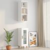 Wall Cabinet 34.5×32.5×90 cm Engineered Wood – White