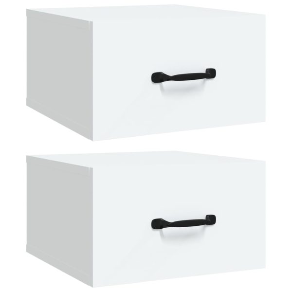 Wall-mounted Bedside Cabinets 2 pcs 35x35x20 cm – White