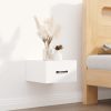 Wall-mounted Bedside Cabinets 2 pcs 35x35x20 cm – White