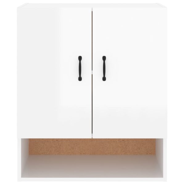 Wall Cabinet 60x31x70 cm Engineered Wood – High Gloss White