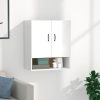 Wall Cabinet 60x31x70 cm Engineered Wood – High Gloss White