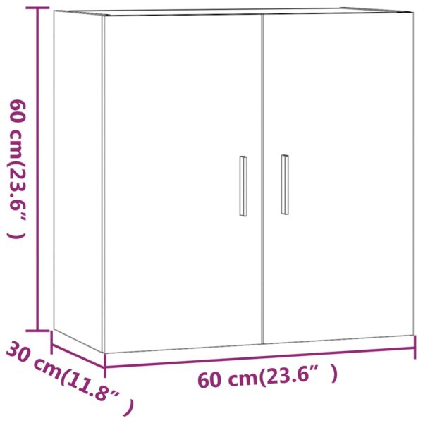 Wall Cabinet 60x30x60 cm Engineered Wood – Smoked Oak