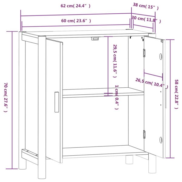 Sideboard 62x38x70 cm Engineered Wood – White