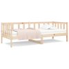 Painesville Day Bed 92×187 cm Single Bed Size Solid Wood Pine – Brown