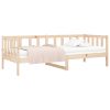 Painesville Day Bed 92×187 cm Single Bed Size Solid Wood Pine – Brown