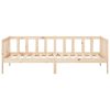 Painesville Day Bed 92×187 cm Single Bed Size Solid Wood Pine – Brown