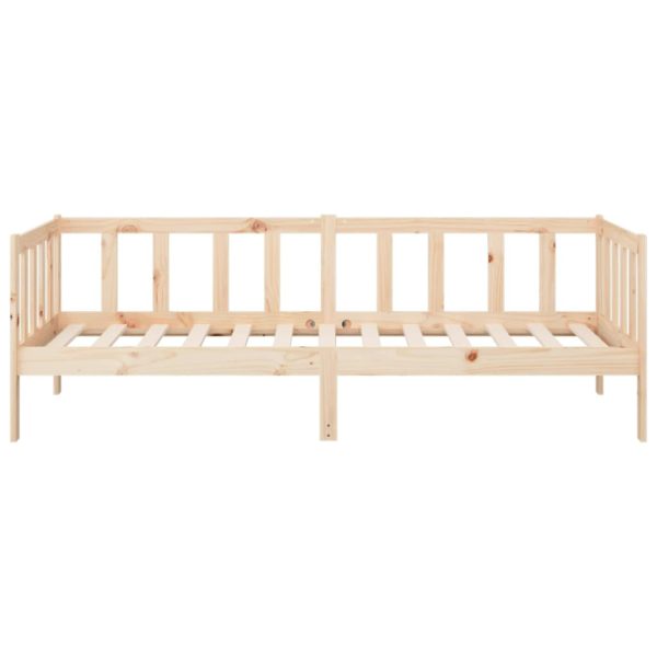 Painesville Day Bed 92×187 cm Single Bed Size Solid Wood Pine – Brown