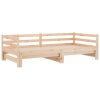 Cupar Pull-out Day Bed 2x(92×187) cm Solid Wood Pine – Brown