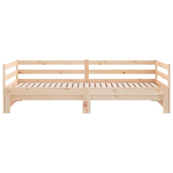 Cupar Pull-out Day Bed 2x(92×187) cm Solid Wood Pine – Brown