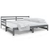 Creek Pull-out Day Bed 2x(92×187) cm Solid Wood Pine – Grey