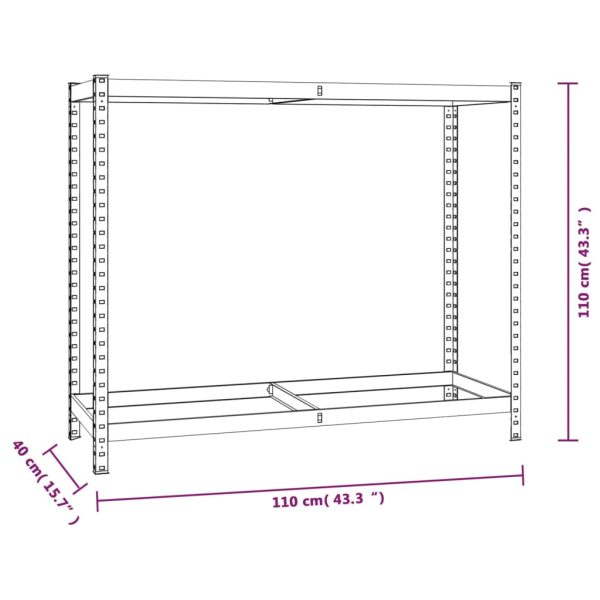 Tire Rack Silver Steel – 110x40x110 cm, 1