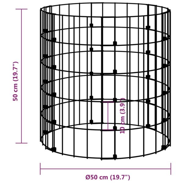 Garden Composter Galvanised Steel – 50×50 cm