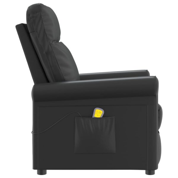 Massage Chair Black Faux Leather