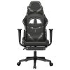 Massage Gaming Chair with Footrest Leather – Black and Camouflage