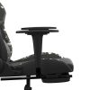 Massage Gaming Chair with Footrest Leather – Black and Camouflage