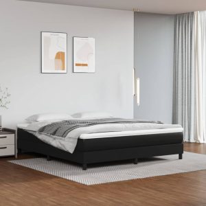 Ashfield Pocket Spring Bed Mattress Black Full Faux Leather