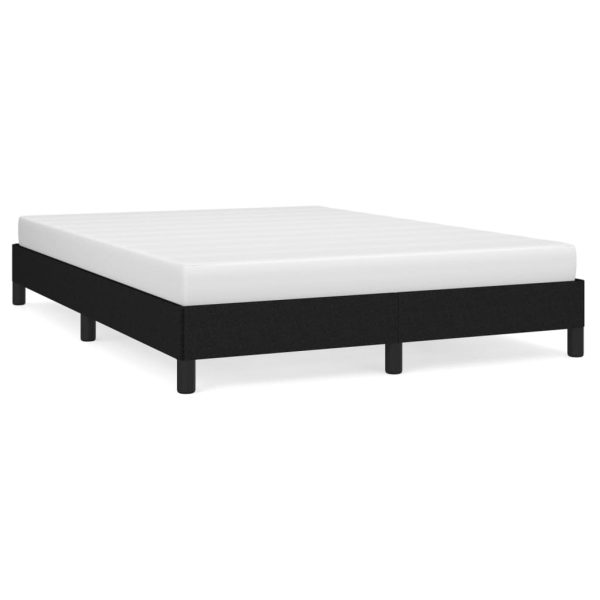 Bed Frame Black 137×187 cm Double Fabric