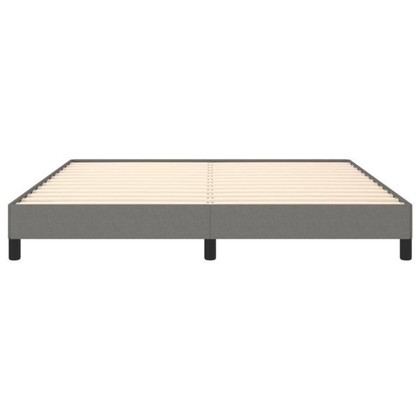 Bed Frame Dark Grey 153×203 cm Queen Fabric