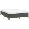 Bed Frame Dark Grey Velvet