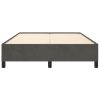 Bed Frame Dark Grey Velvet