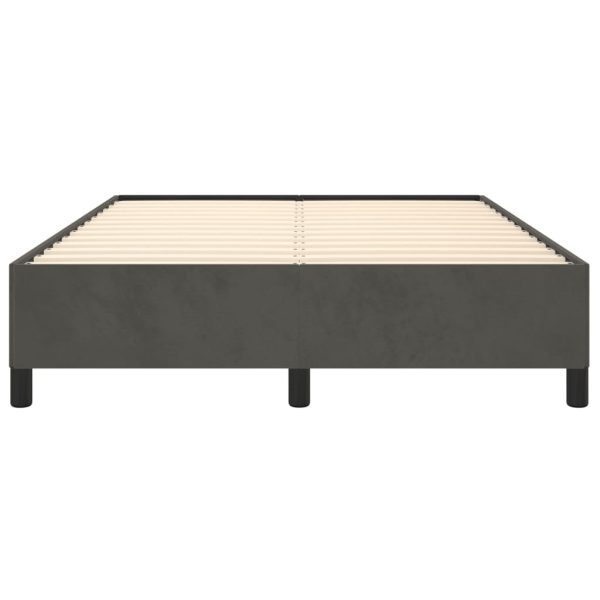 Bed Frame Dark Grey Velvet