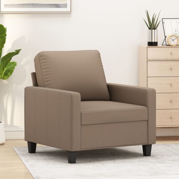 Cheltenham Sofa Chair Faux Leather – 78x77x80 cm, Cappuccino