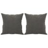 Throw Pillows 2 pcs Dark Grey 40×40 cm Velvet