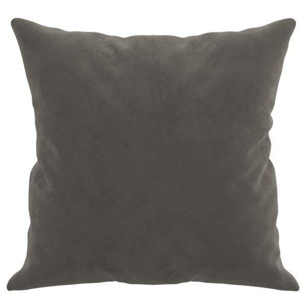 Throw Pillows 2 pcs Dark Grey 40×40 cm Velvet