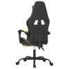 Swivel Gaming Chair with Footrest Faux Leather – Black and Gold