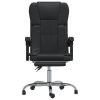 Reclining Office Chair Black Faux Leather