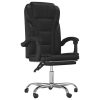 Reclining Office Chair Black Faux Leather