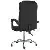 Reclining Office Chair Black Faux Leather