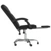 Reclining Office Chair Black Faux Leather