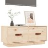 Quinta TV Cabinet 80x34x35 cm Solid Wood Pine