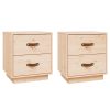 Calexico Bedside Cabinets 2 pcs 40x34x45 cm Solid Wood Pine