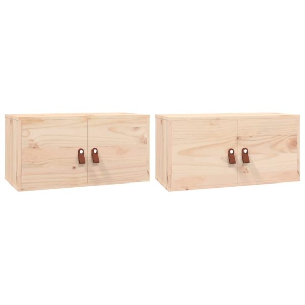 Texarkana Wall Cabinets 2 pcs 60x30x30 cm Solid Wood Pine